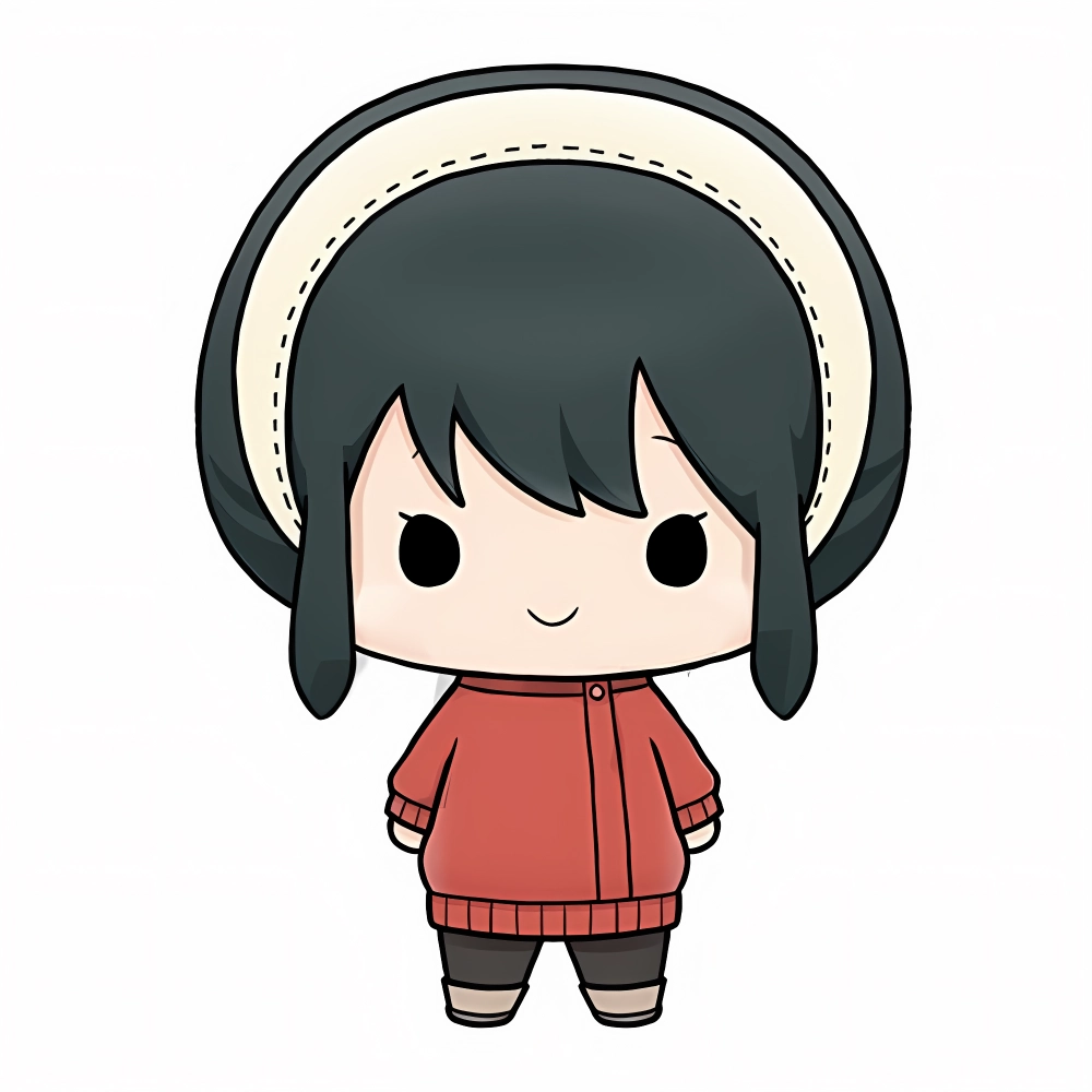 Sweet aura glows with Yor Forger chibi art