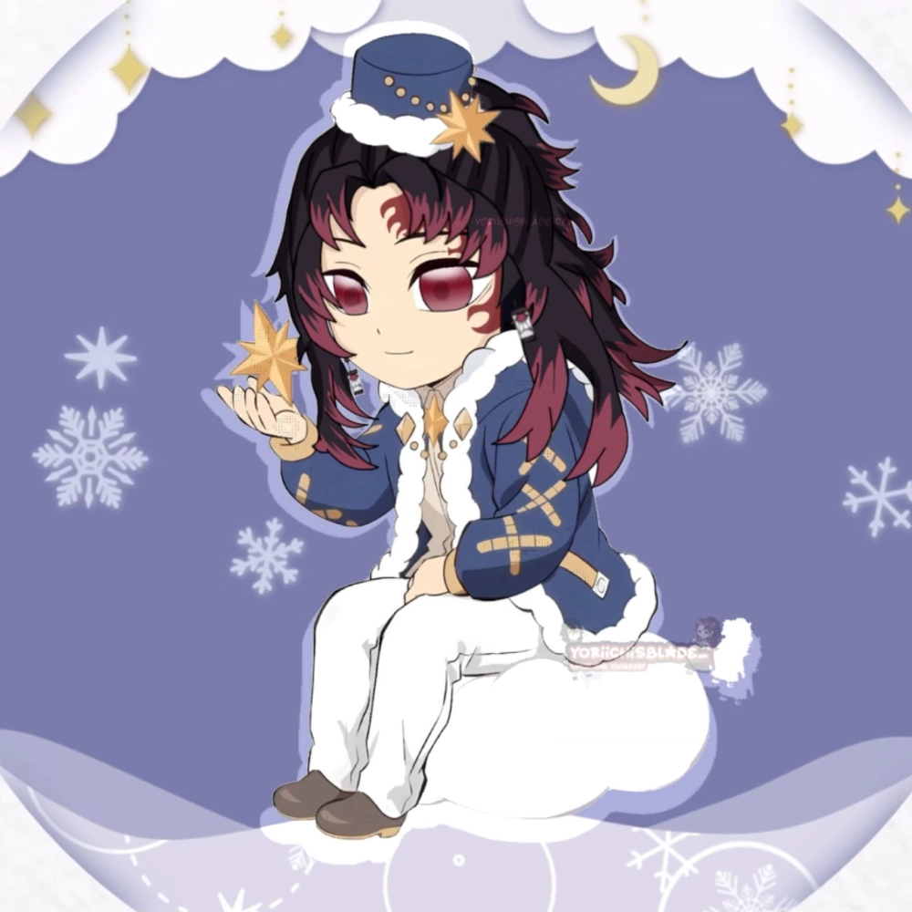 Flame heart burns with Yoriichi Tsugikuni chibi