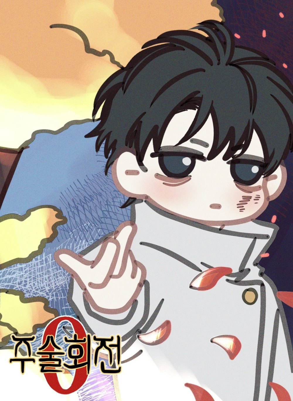 Bright aura shines with Yuta chibi art