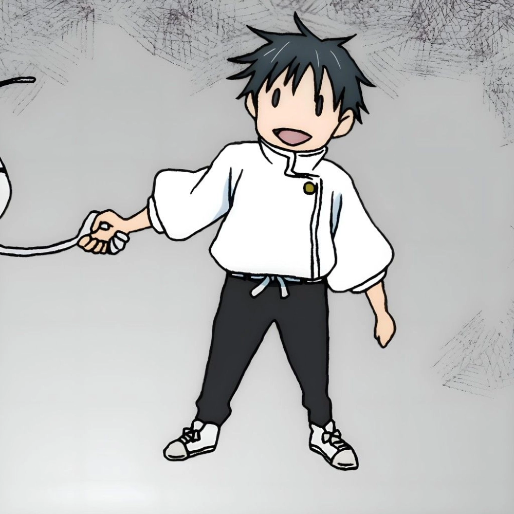 Creative strokes glow in chibi Yuta drawing