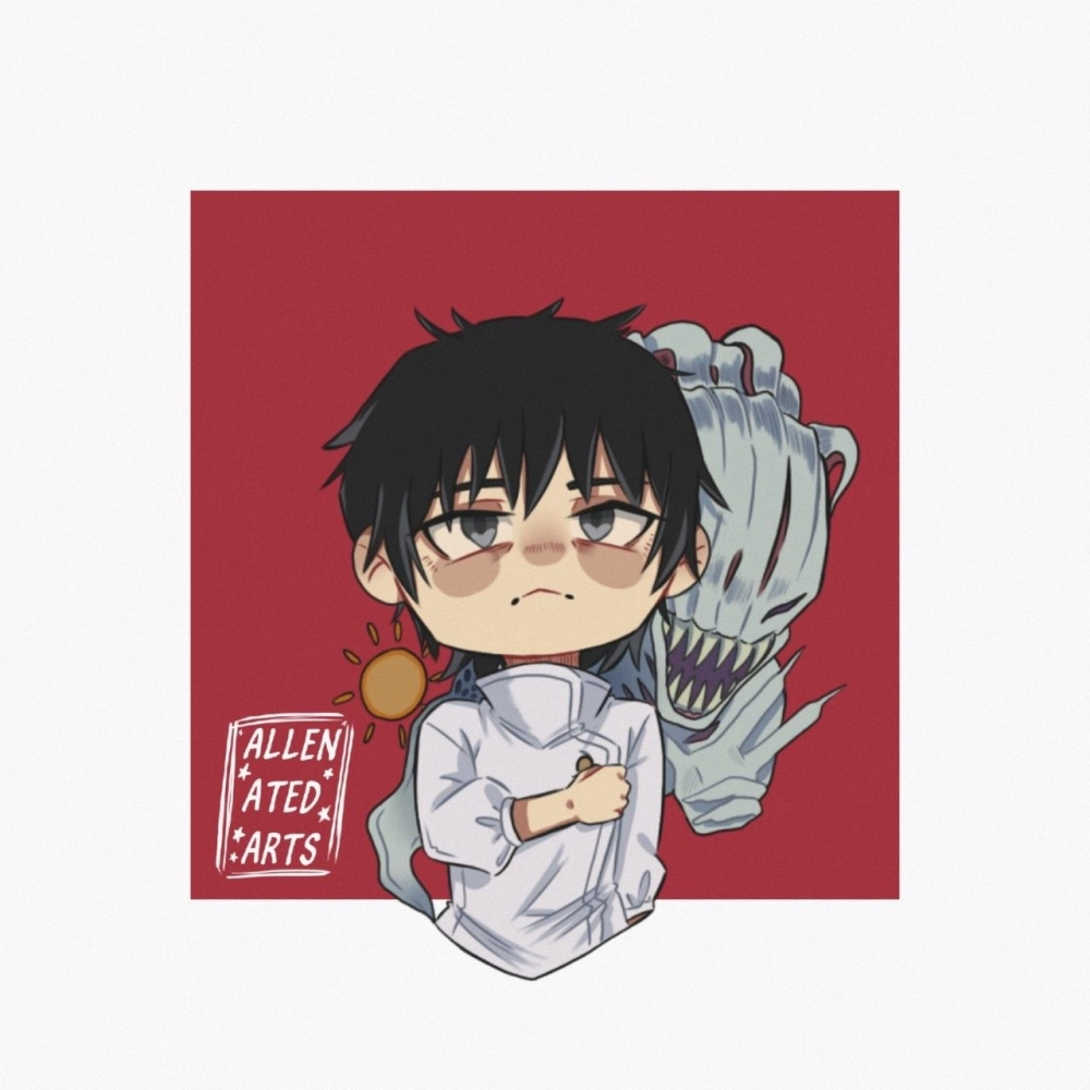 Gentle hues flow in chibi Yuta background