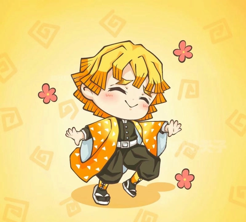 Unique touch glows in Zenitsu chibi aesthetic