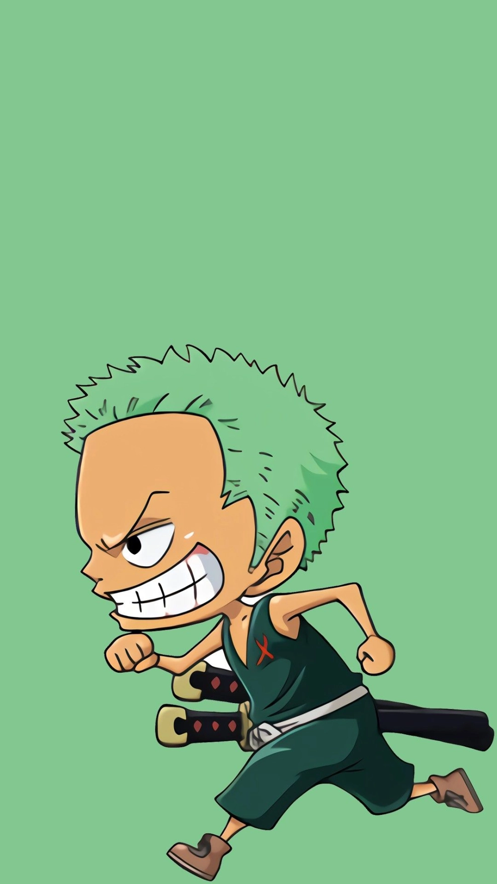 Fierce moves flow in Zoro chibi three sword style