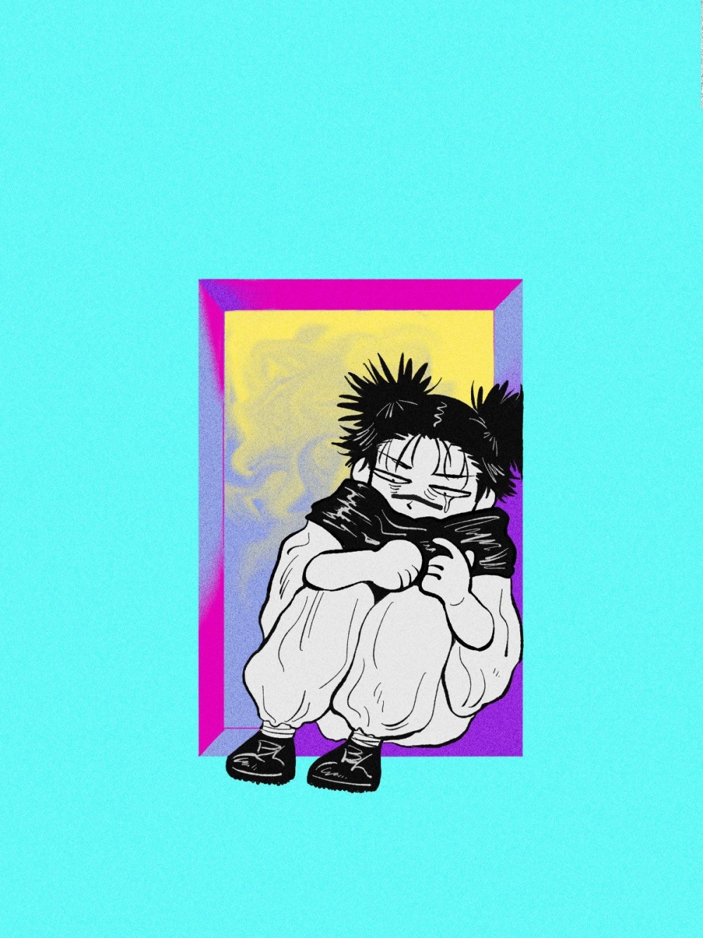 Vivid detail glows in Choso chibi HD design