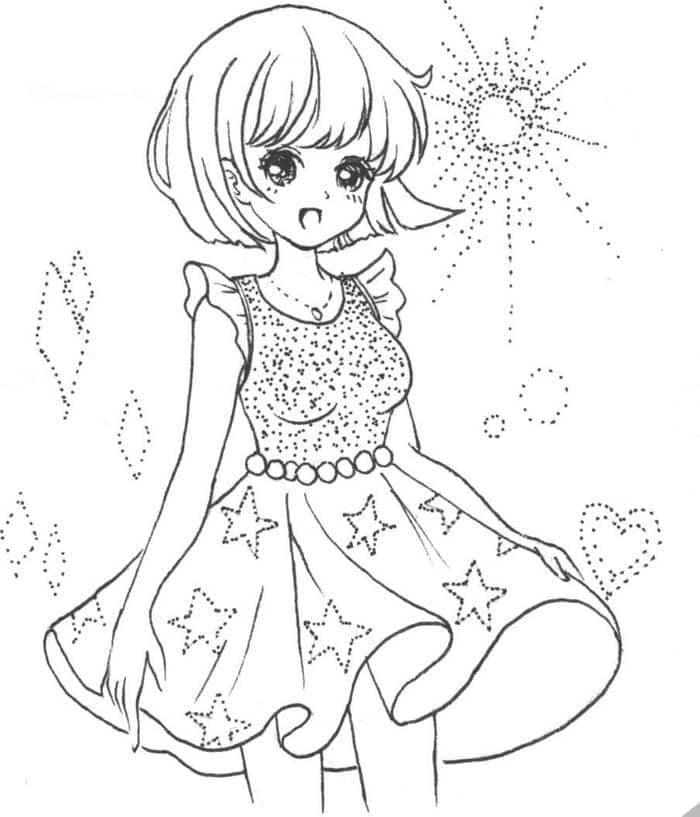 Have fun with cute anime coloring pages for everyone