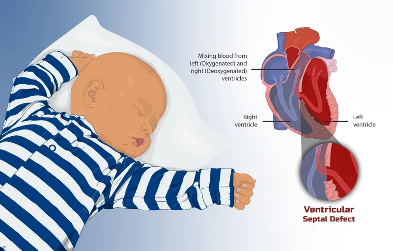 Chart of the most common congenital heart defects