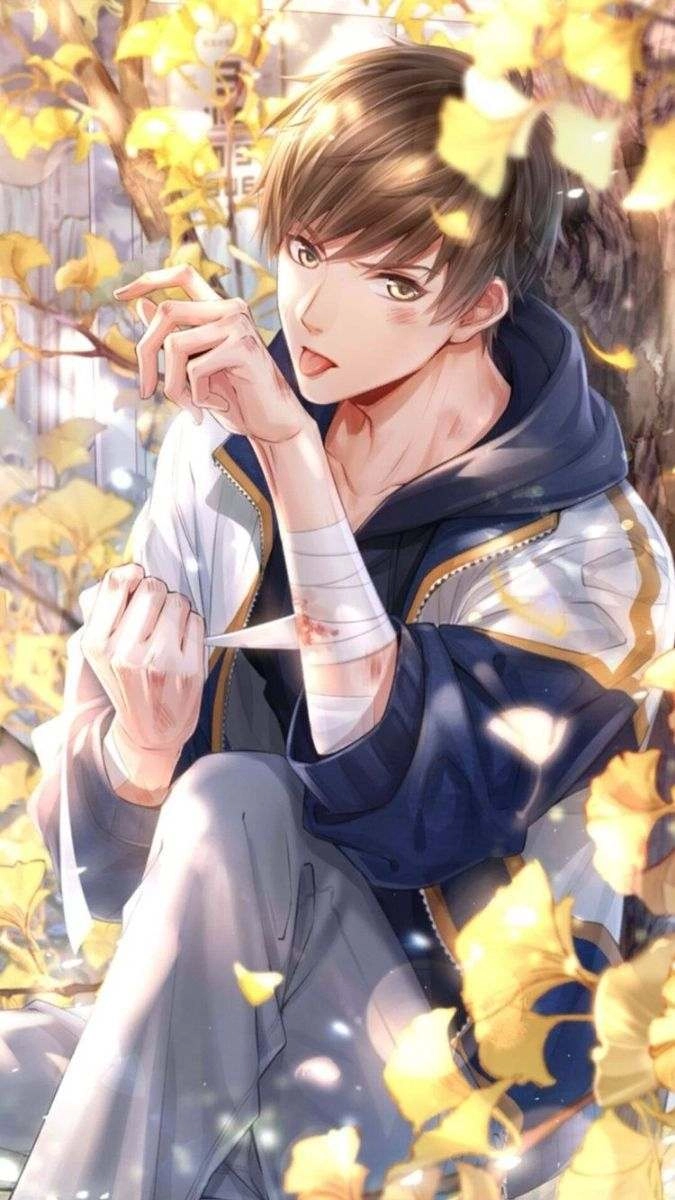 Classic look in anime boy with black hair images