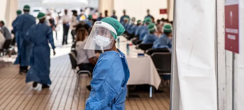  A rapid antigen COVID-19 test kit in use