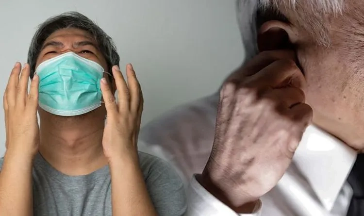 Person showing common COVID-19 symptoms