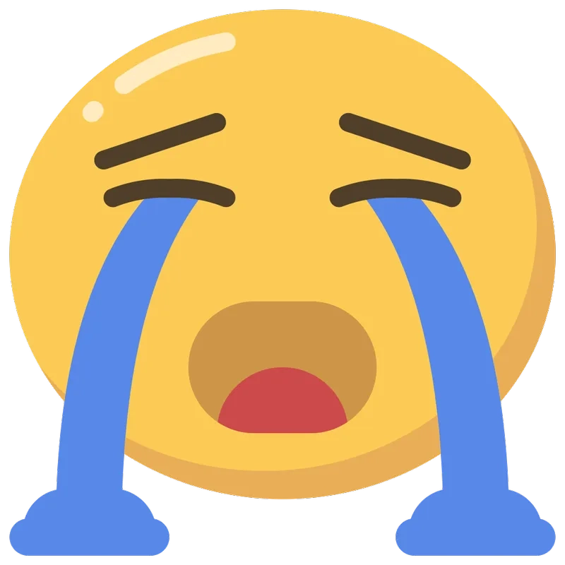 A truly heartbreaking sad crying emoji meme