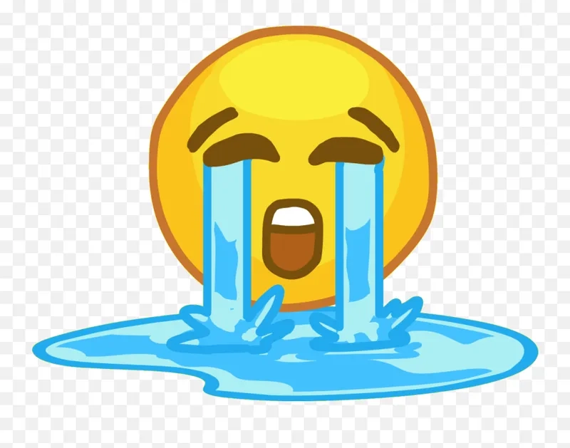 The surreal and popular melting crying emoji