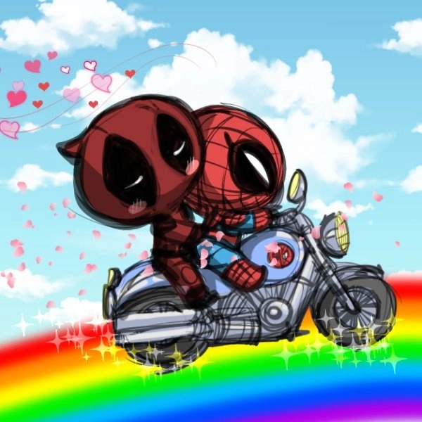 Cute Deadpool drawing captures playful vibes