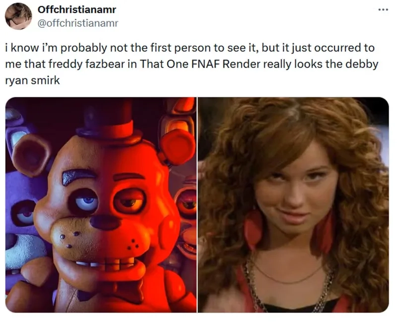 Another angle of the Debby Ryan smiling meme