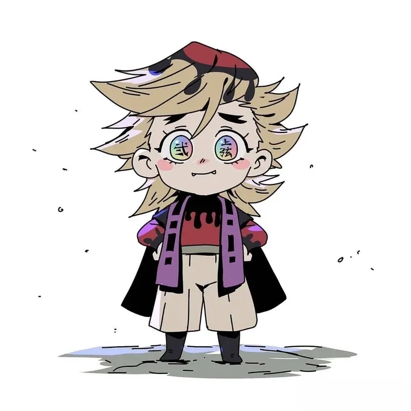 Powerful presence flows in Doma fanart Demon Slayer