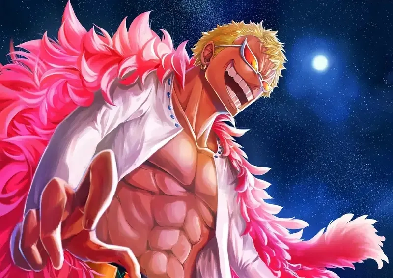 Epic battle scenes in doflamingo vs law fight