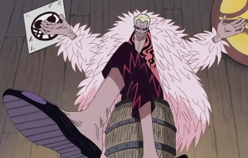 Eerie sound of doflamingo's laugh unforgettable