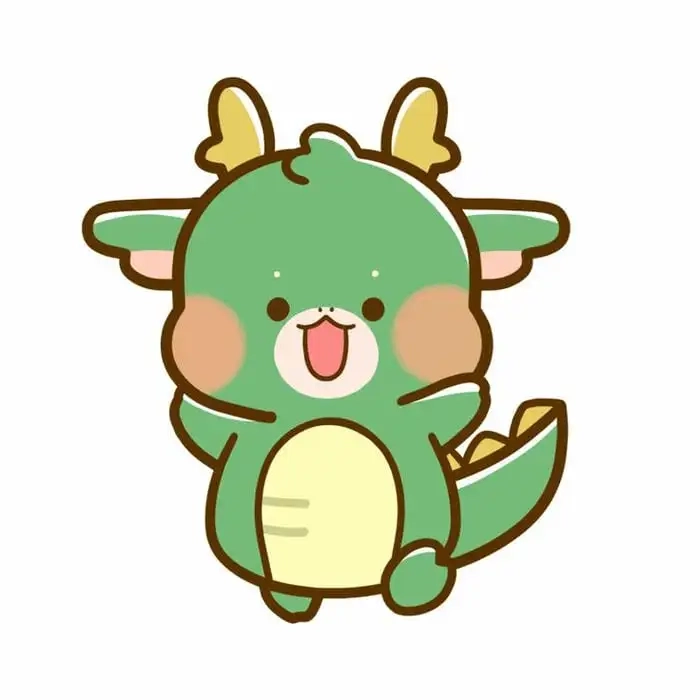 Chibi dragon png perfect for digital design