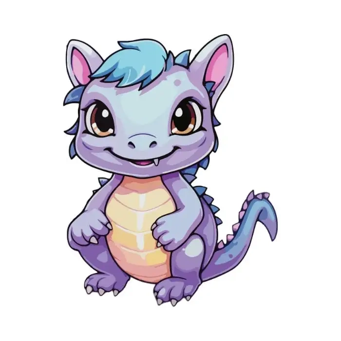 Baby dragon chibi capturing pure innocence