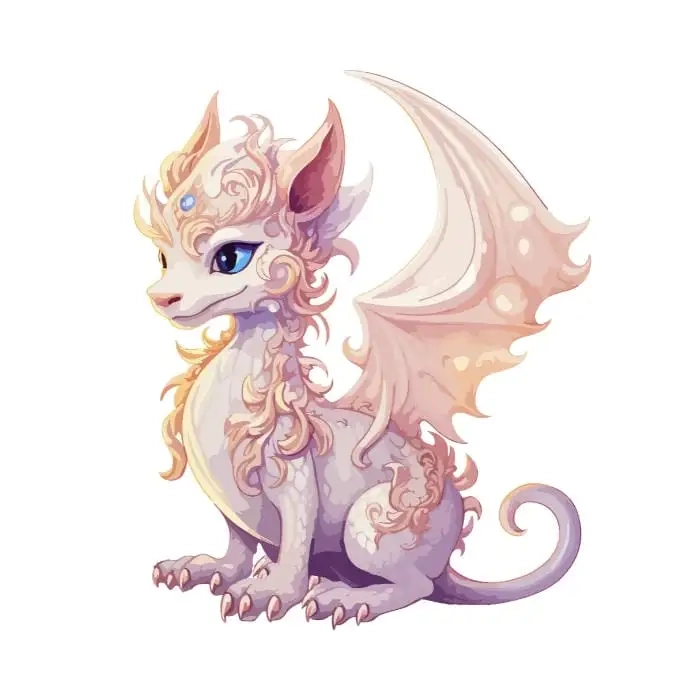 Chibi mythical creature inspiring wonder