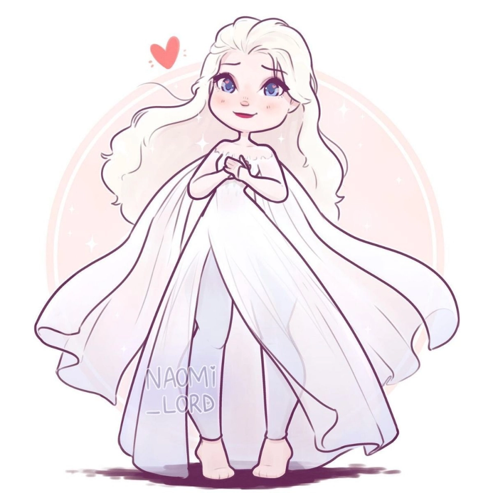 Elsa chibi pfp makes profiles playful and magical