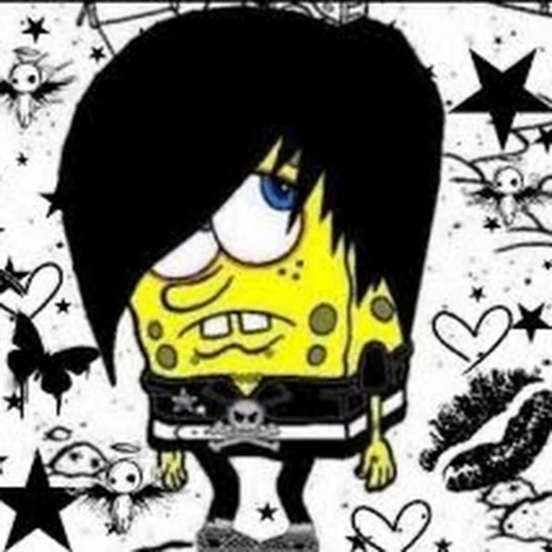 The quintessential emo kid meme from the 2000s