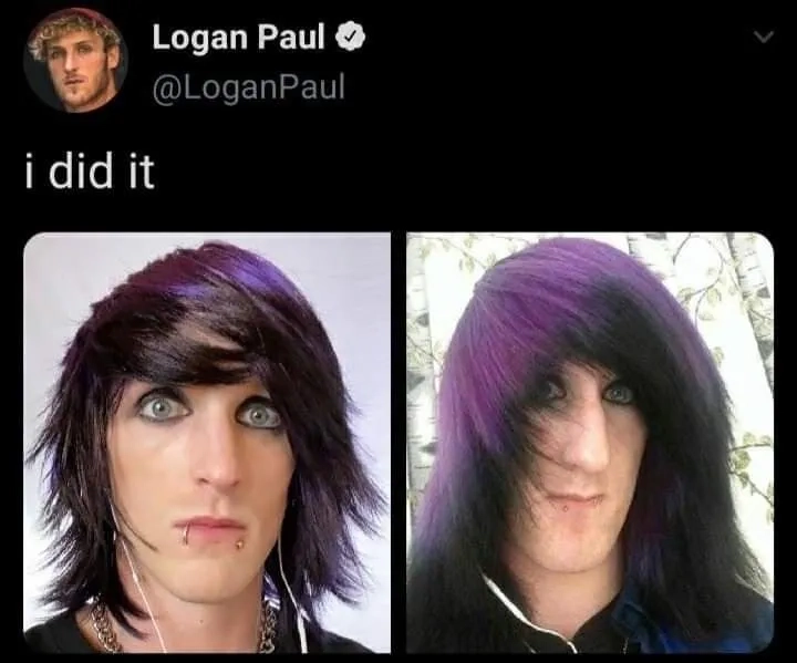 Throwback to a 2000s emo meme