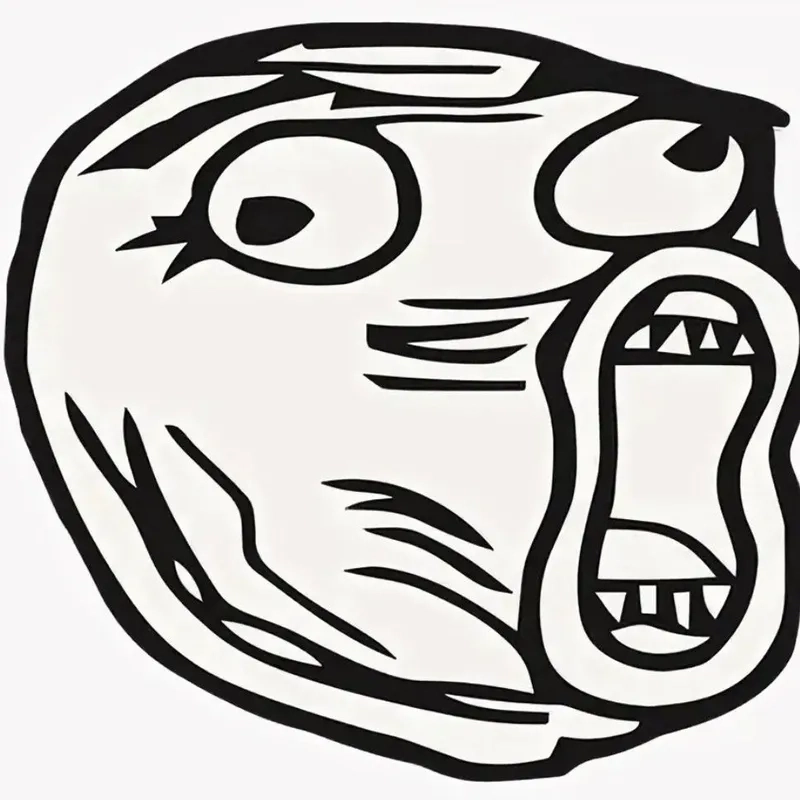 A transparent and high-quality troll face png