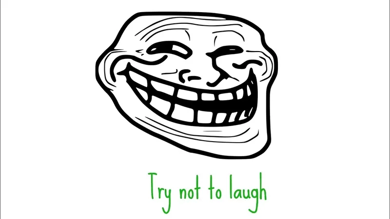 Expressing failure with the sad troll face meme