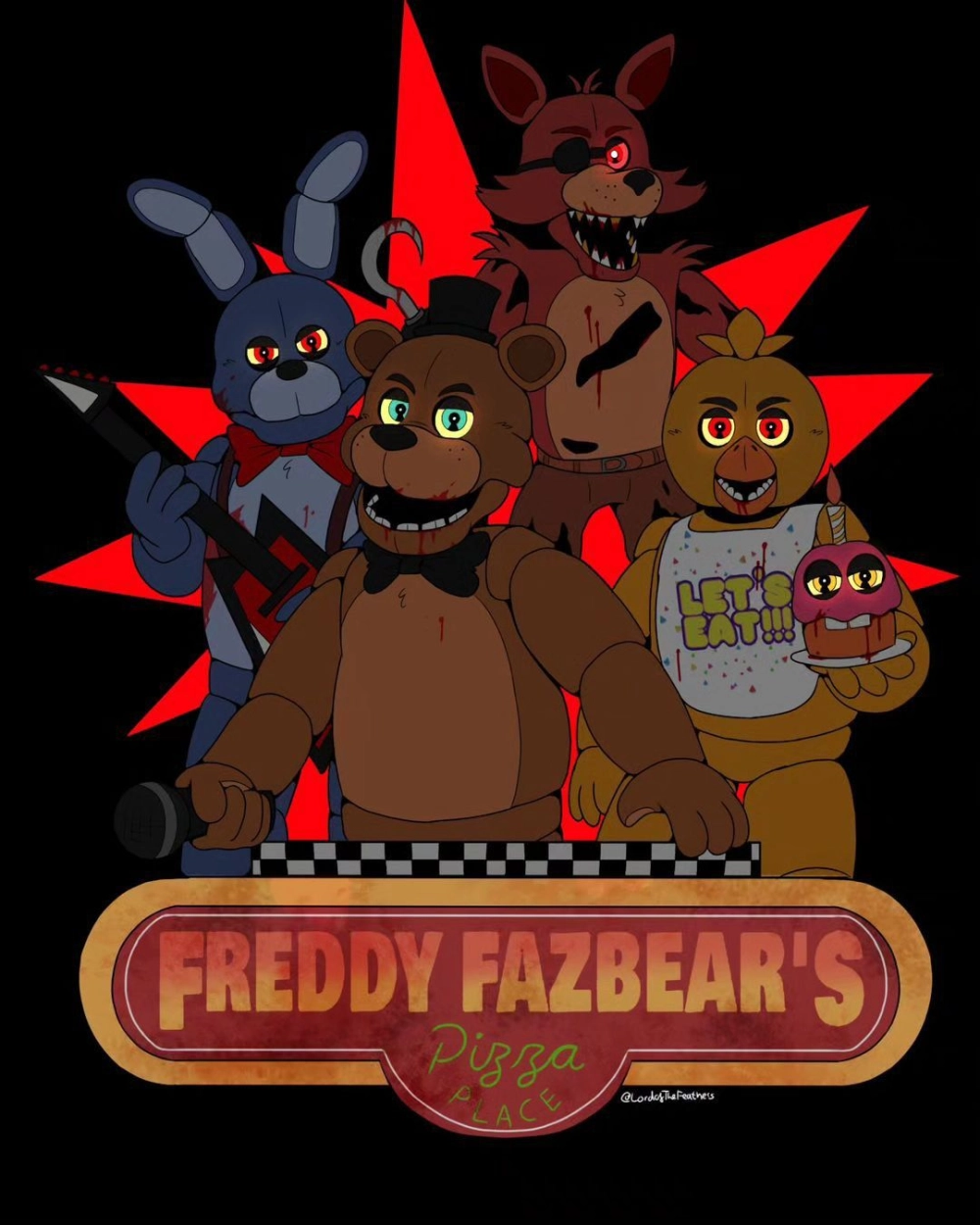 FNAF chibi drawings reveal playful horror style