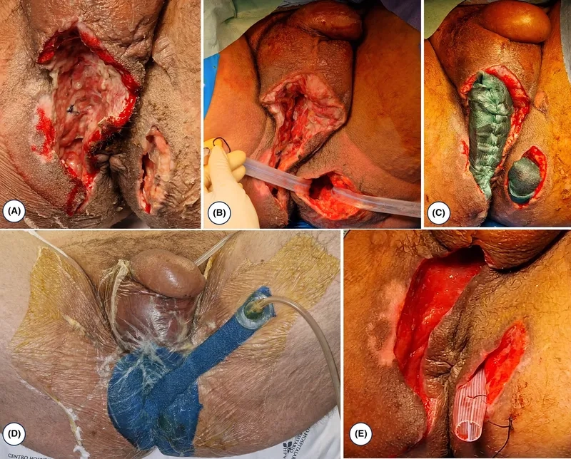 Illustration of the common causes of Fournier's gangrene