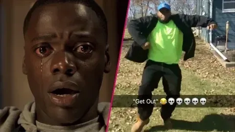 A clear shot of the famous get out hypnotized meme