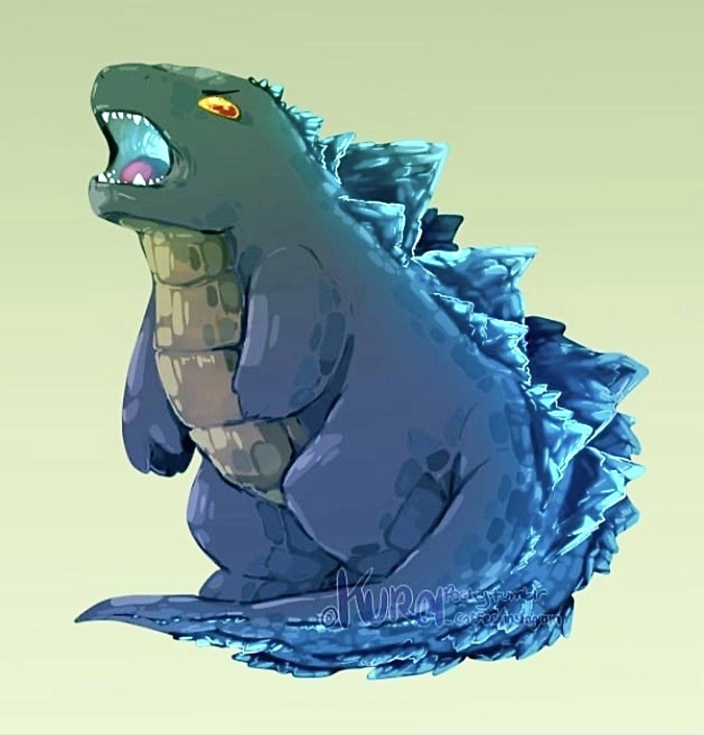 Godzilla chibi fanart shows creative style