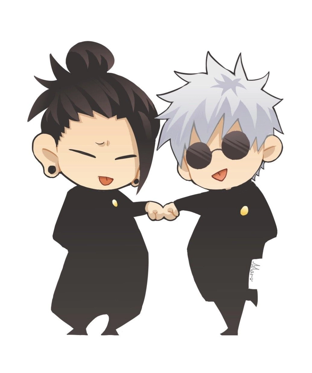 Gojo Geto chibi full of playful style