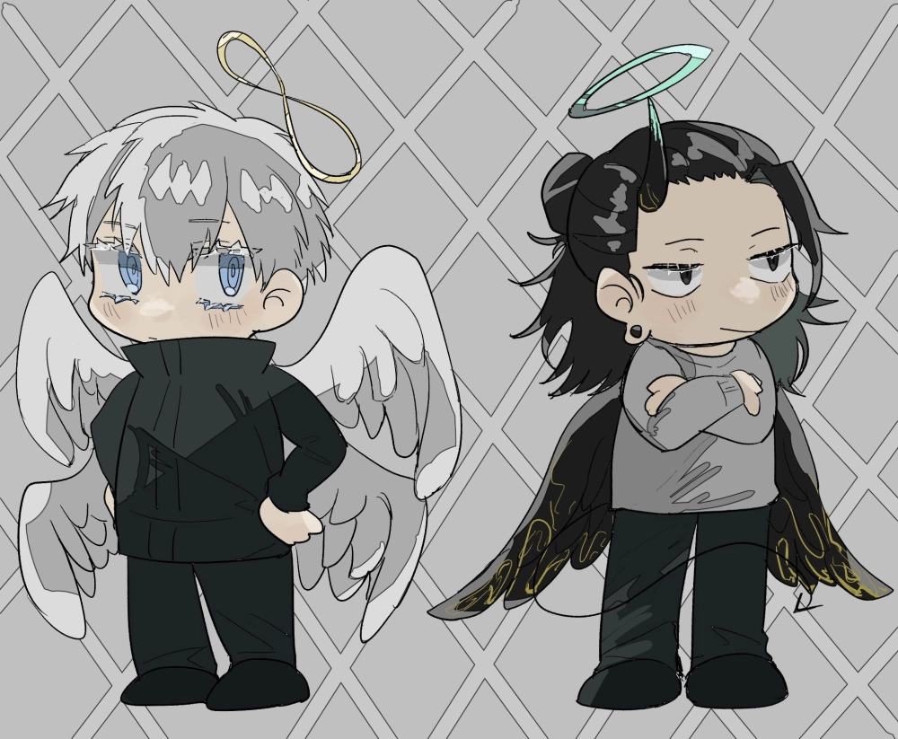 Geto and Gojo chibi showing true bond