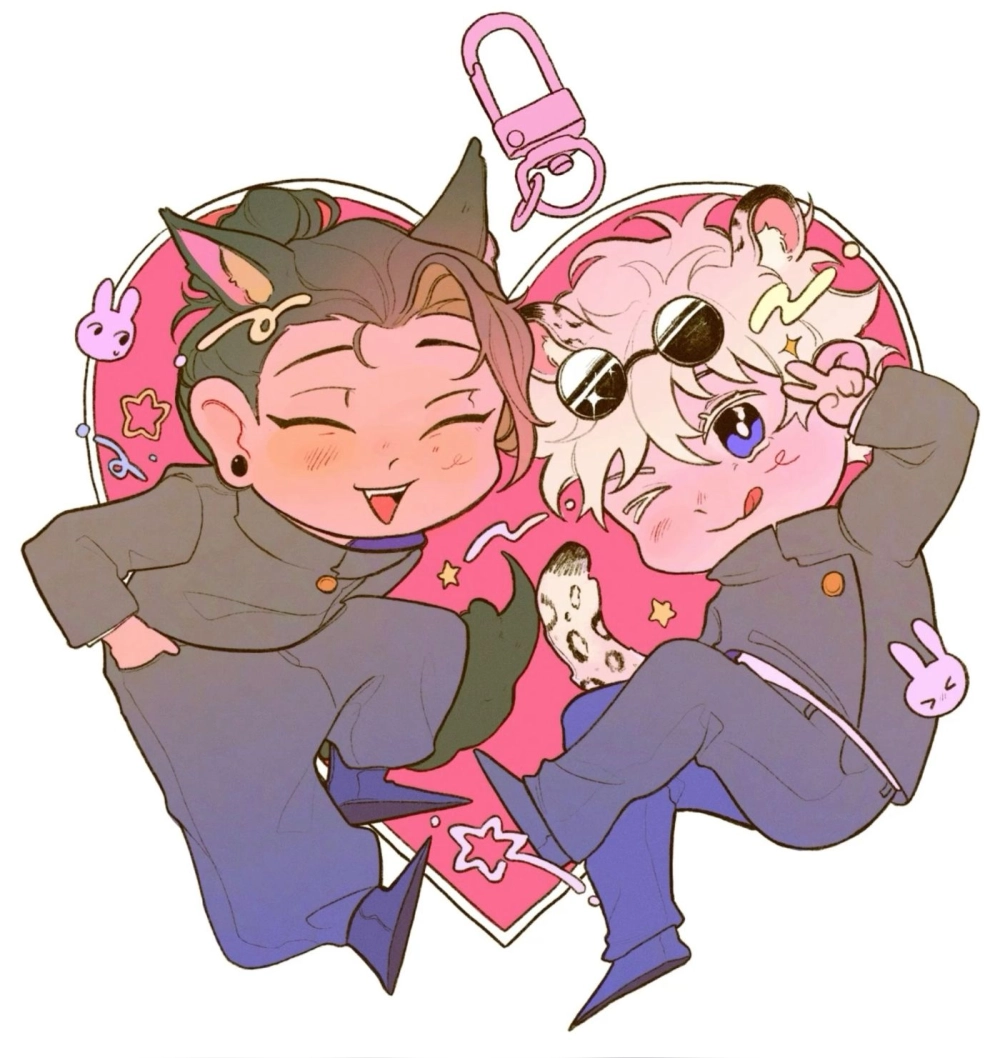 Chibi Gojo and Geto tiny yet adorable