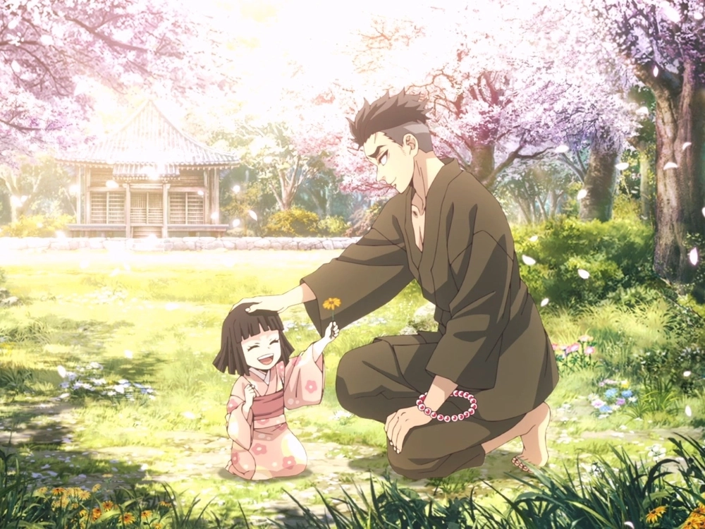 See Gyomei stone pillar stance with Gyomei aura