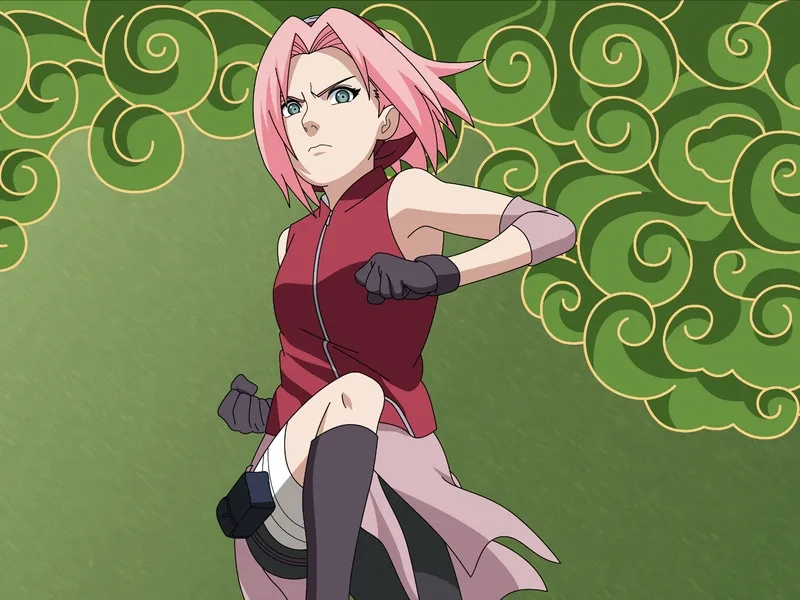 Sakura Haruno's role in Team 7 shows her determination