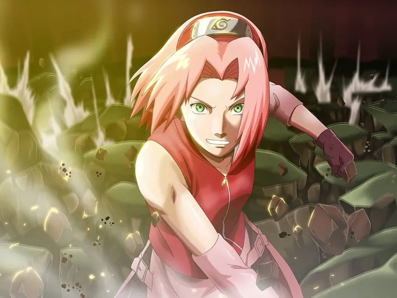 Admire Sakura Haruno's skills in Team 7 missions