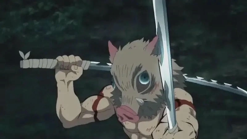 Epic Inosuke vs moments against powerful demons