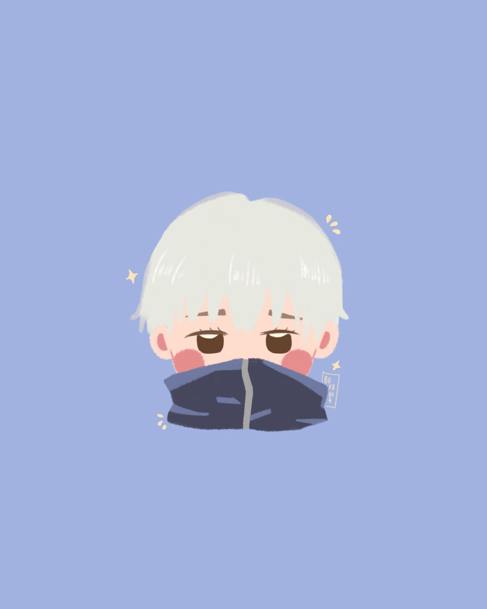 Inumaki chibi aesthetic soft tones calming heart