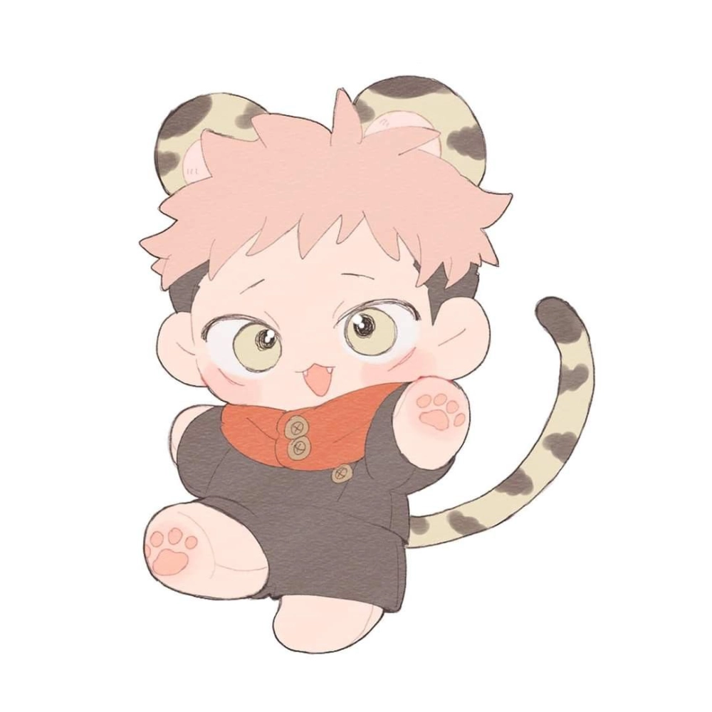 Itadori Yuji kawaii chibi dreamy sparkle alive