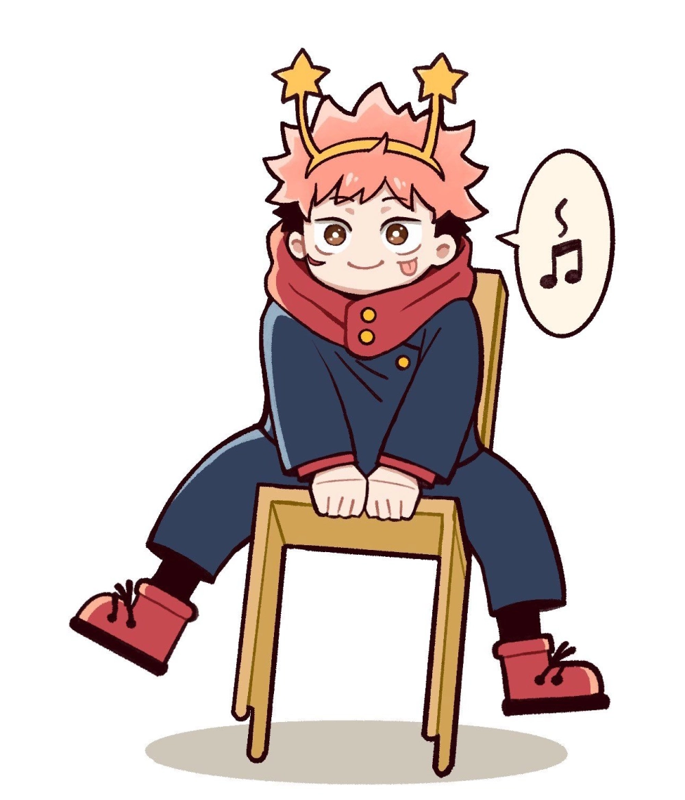 Chibi Itadori Yuji soft style full of energy