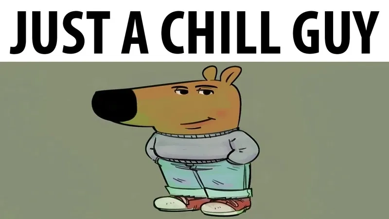 Answering who is the chill guy meme