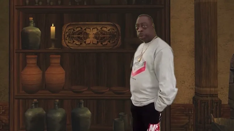 A blank just hanging around meme template