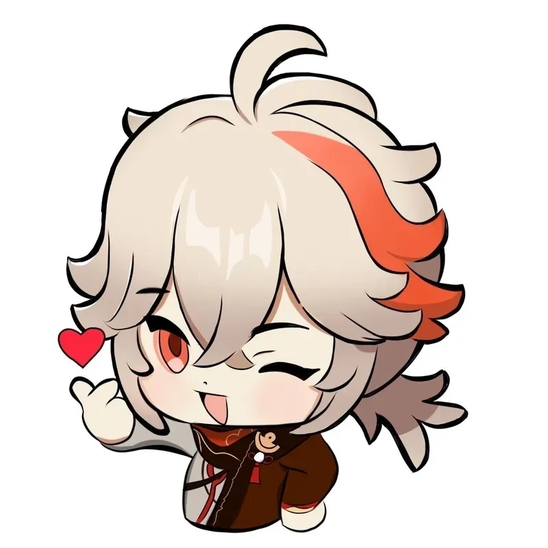 Kazuha chibi pfp makes profile more lively