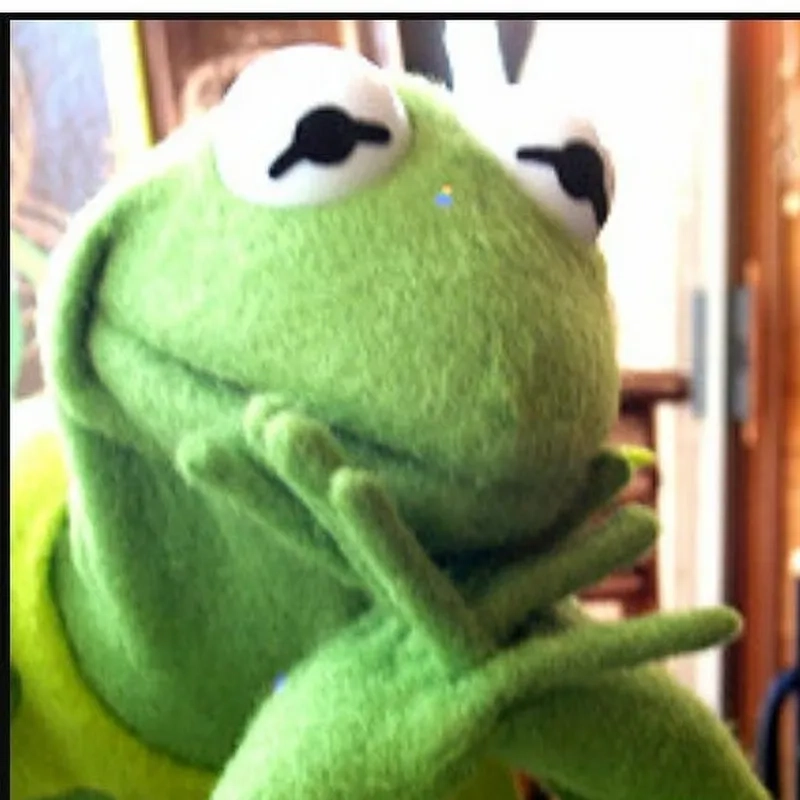 A perfectly timed kermit falling meme