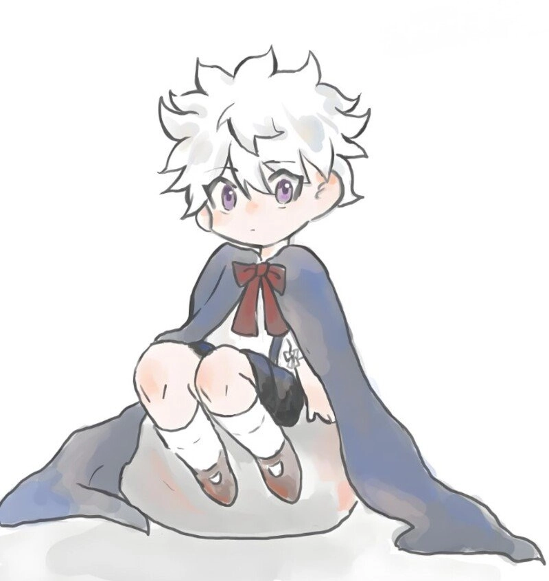 Killua chibi vector crisp lines bold spirit
