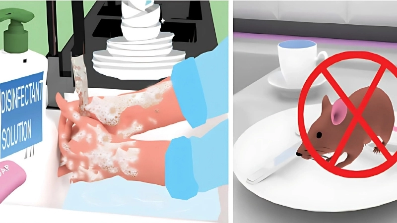 Diagram explaining how is Lassa fever transmitted