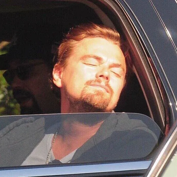 Leo pointing from his director's chair