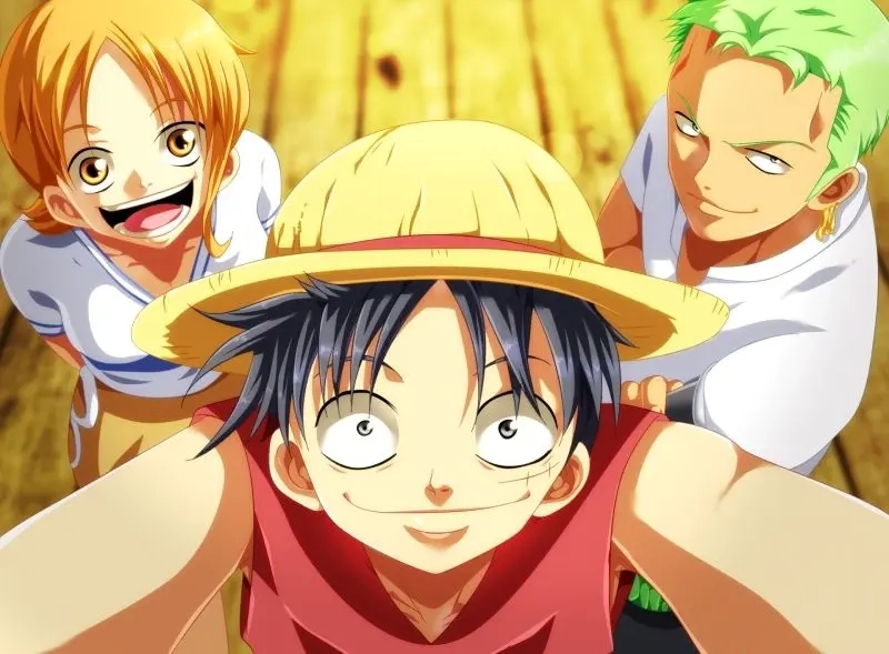 Fun Luffy anime images showing Luffy gomu gomu